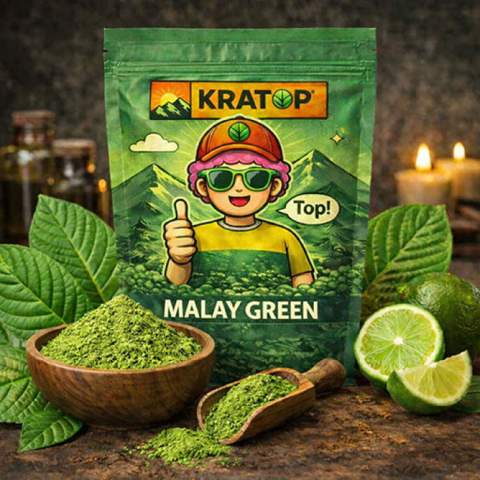 Kratom Green Malay en Polvo